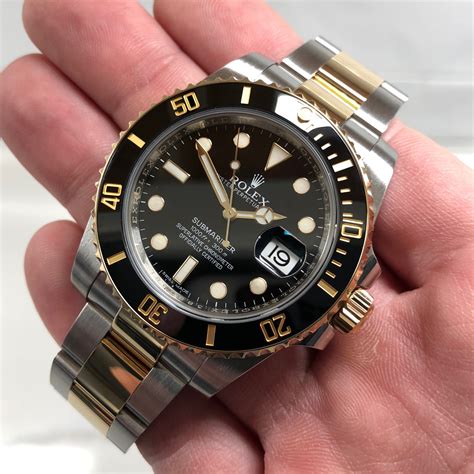 rolex submariner two tone black replica|rolex submariner two tone review.